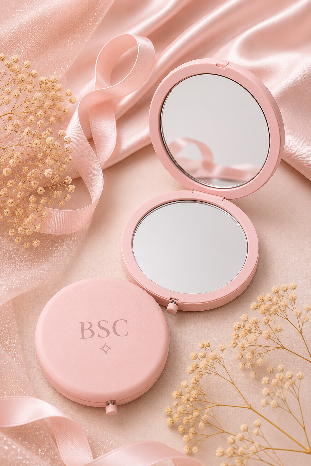 BSC Signature Ballet Pink Metal Compact Mirror